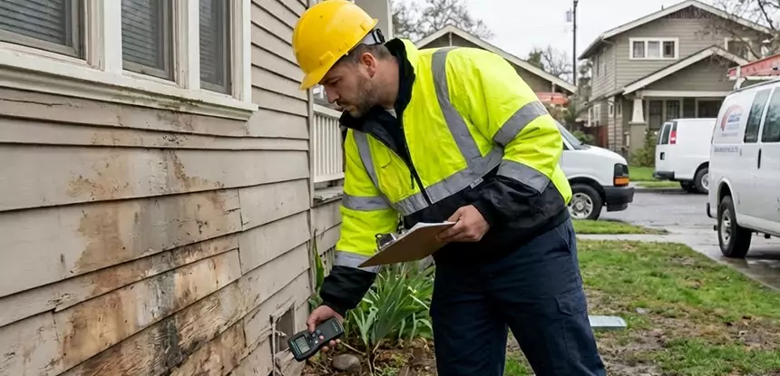 Water Damage Exterior Wall Stone Mountain